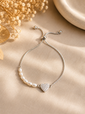 Bracelet femme coeur perle - Clarity Collection