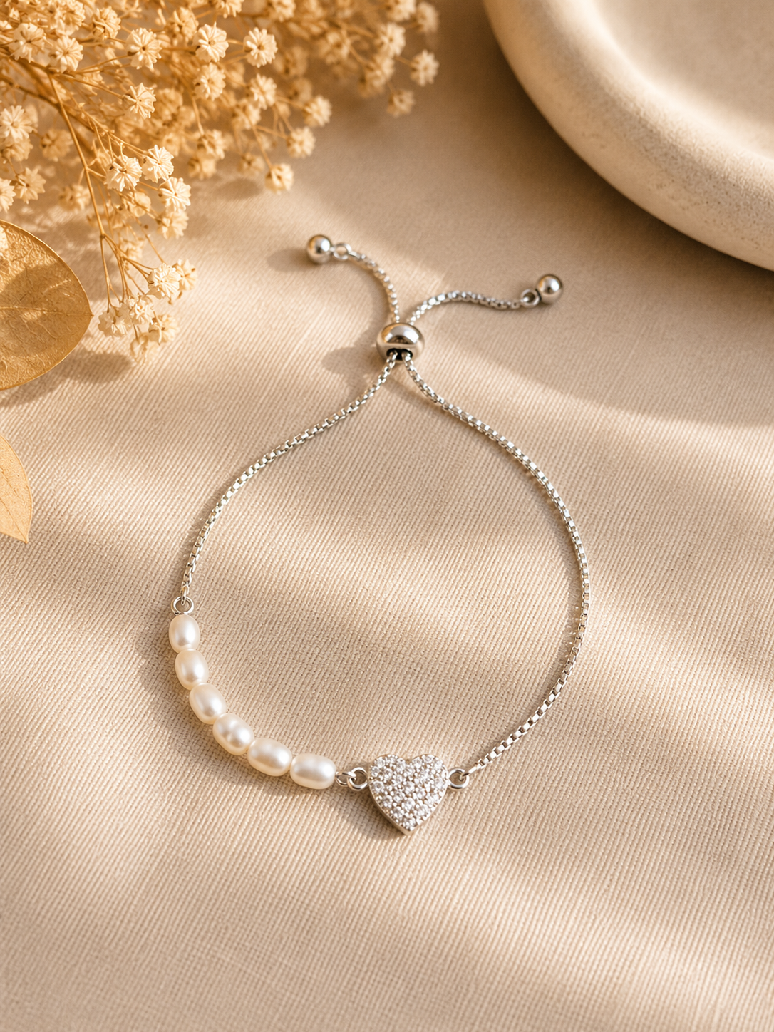 Bracelet femme coeur perle - Clarity Collection