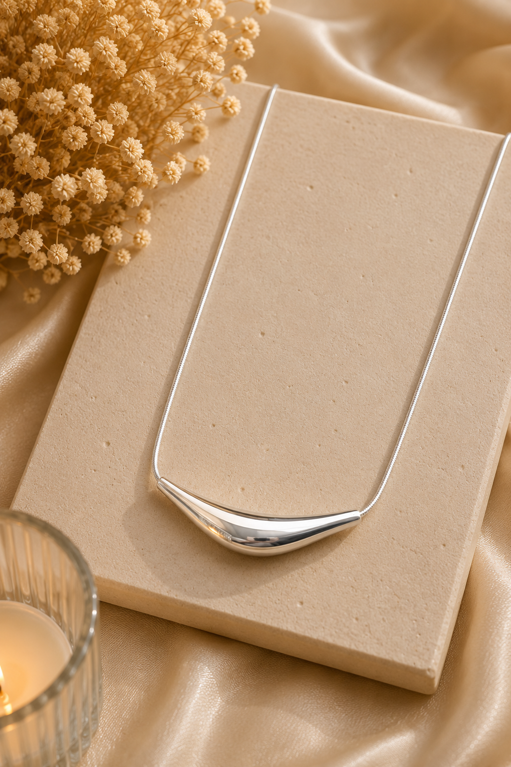 Collier élégant argenté- Clarity Collection