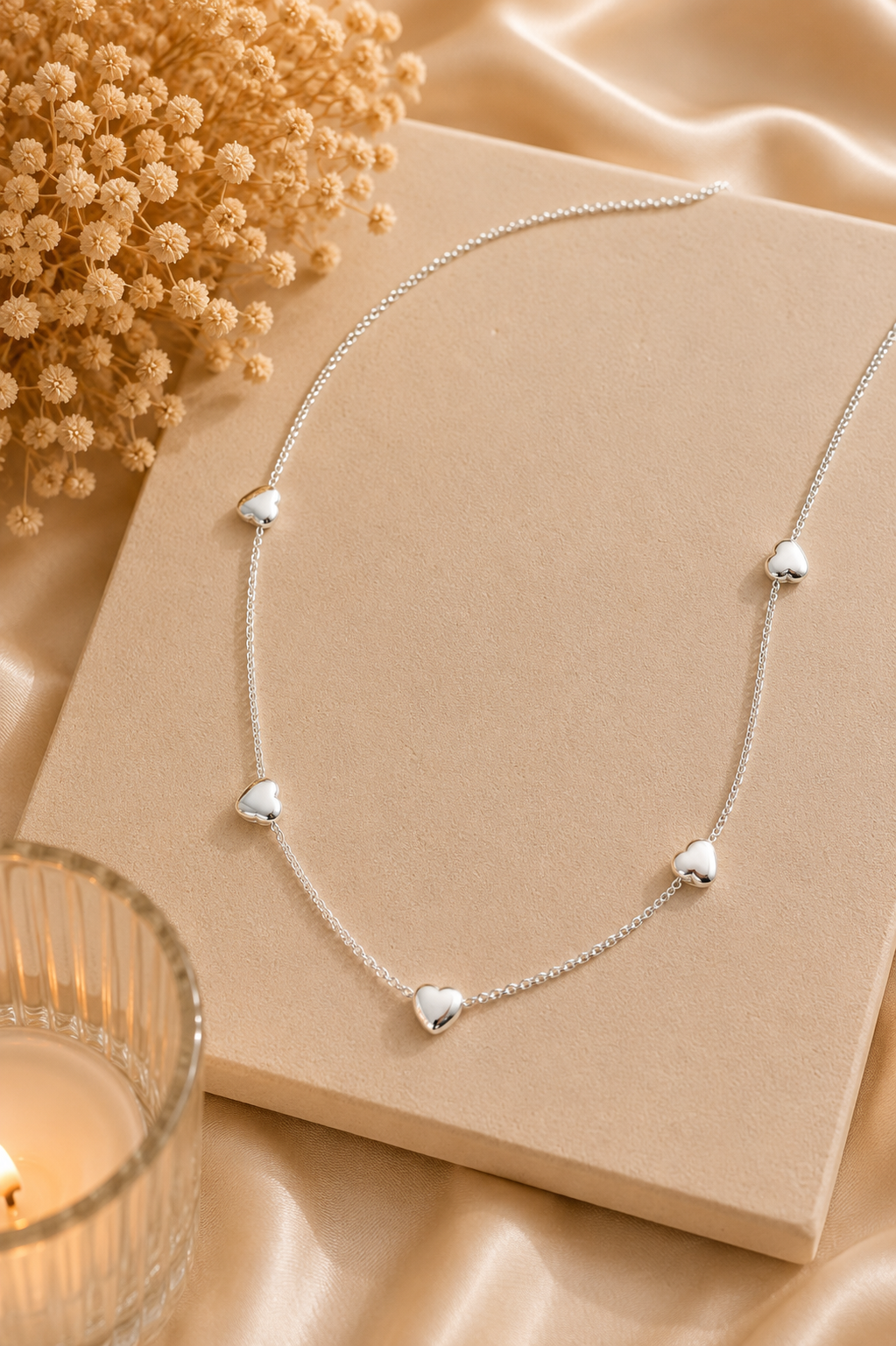 Collier coeur argenté - Clarity Collection