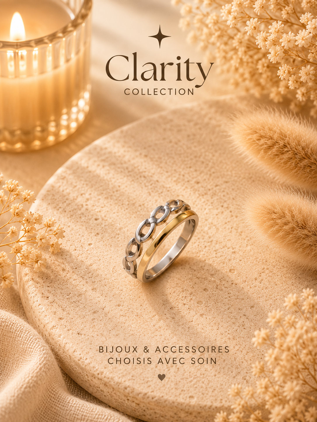Bague bi couleur chic - Clarity Collection