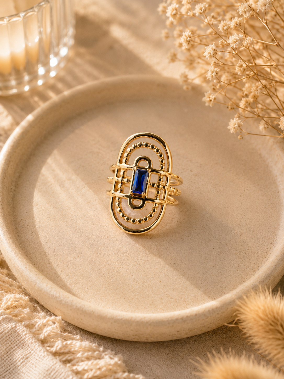 Bague dorée femme tendance - Clarity Collection