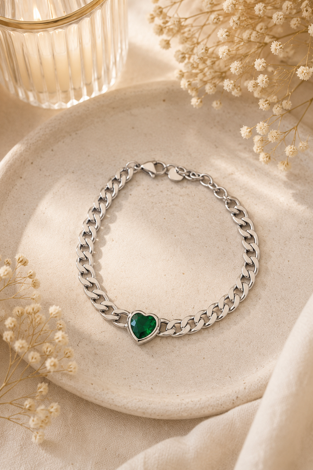 Bracelet argenté coeur - Clarity Collection