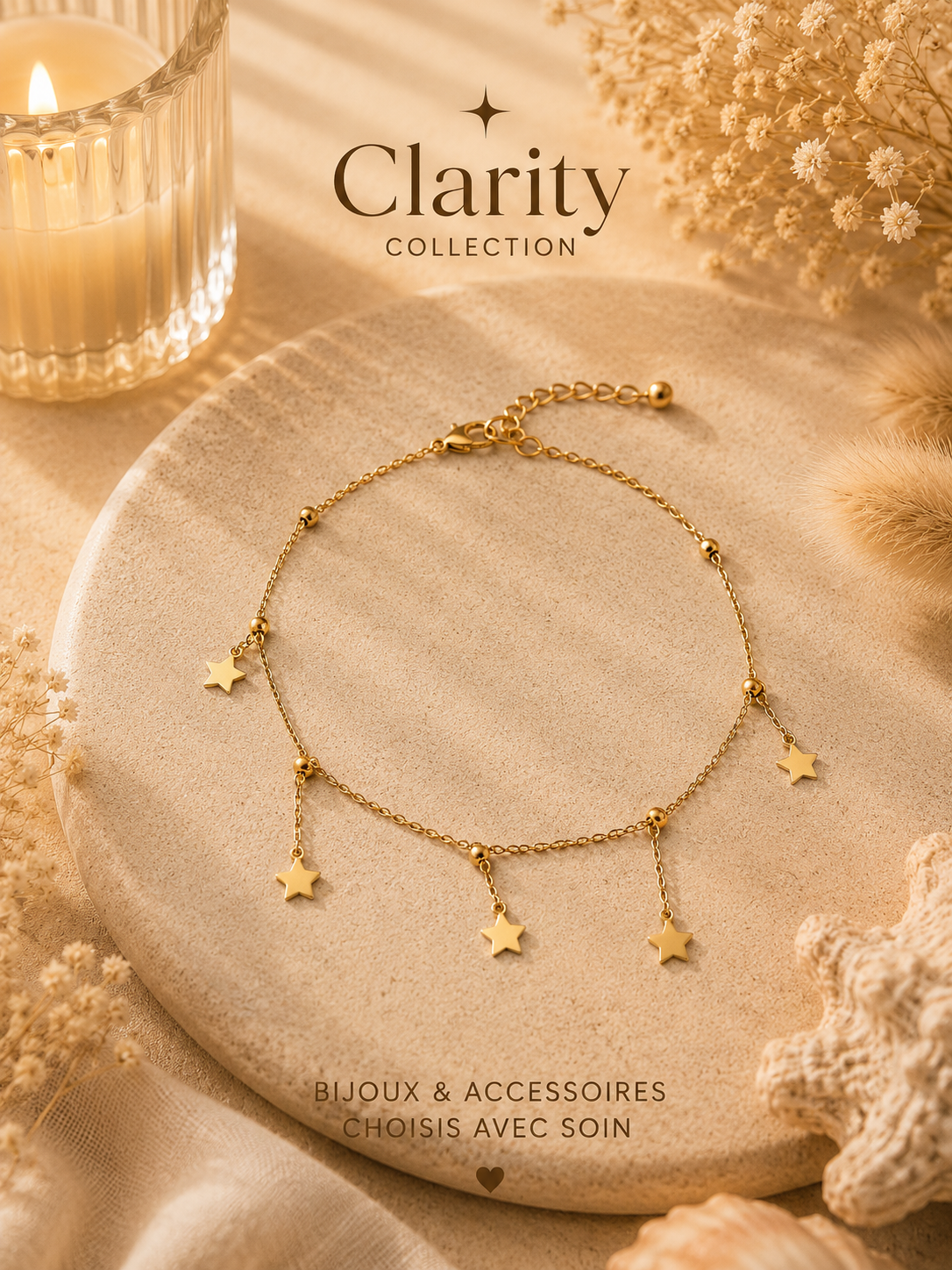 Bracelet cheville femme - Clarity Collection