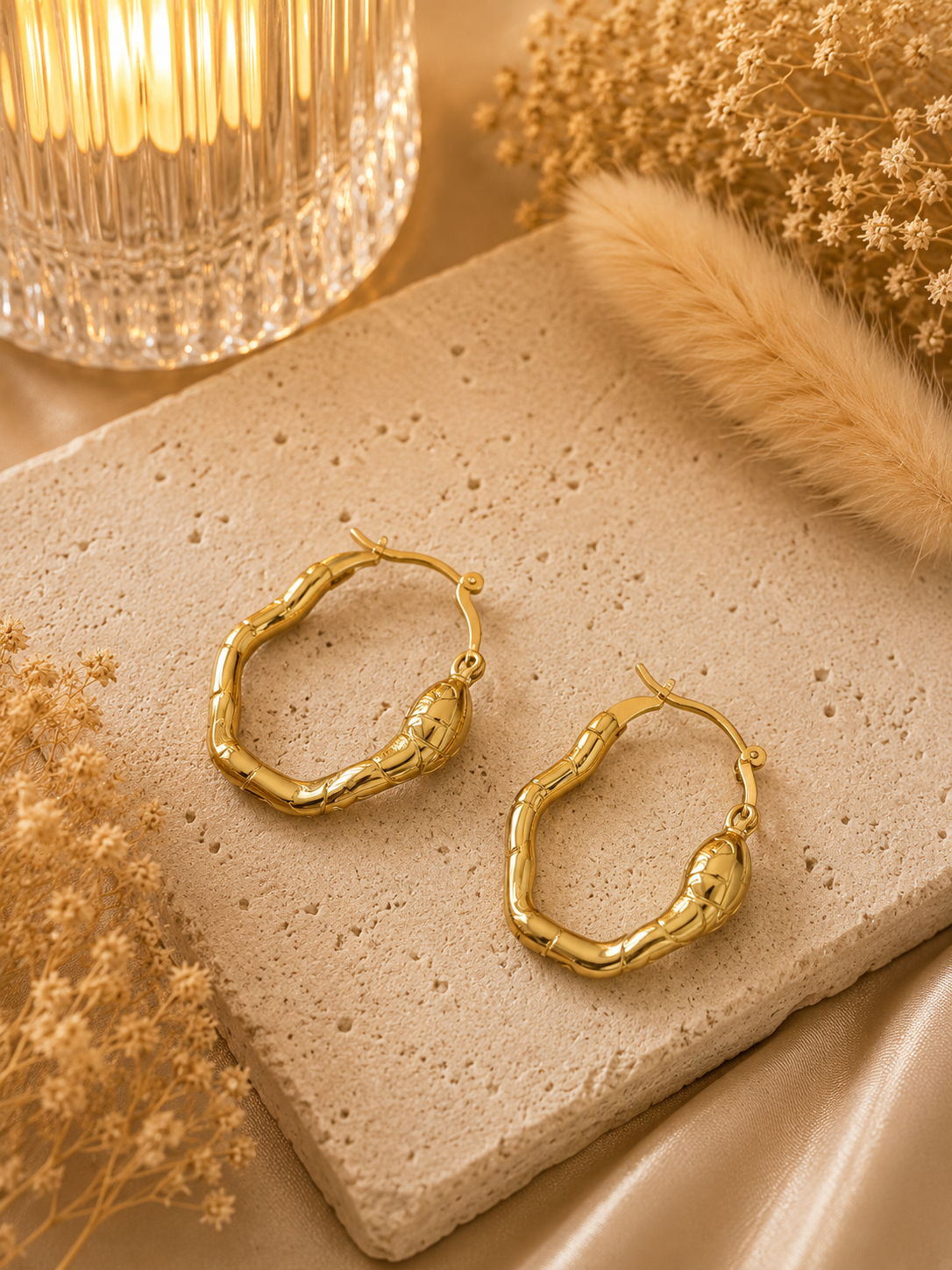 Boucles d’oreilles doré serpent- Clarity Collection