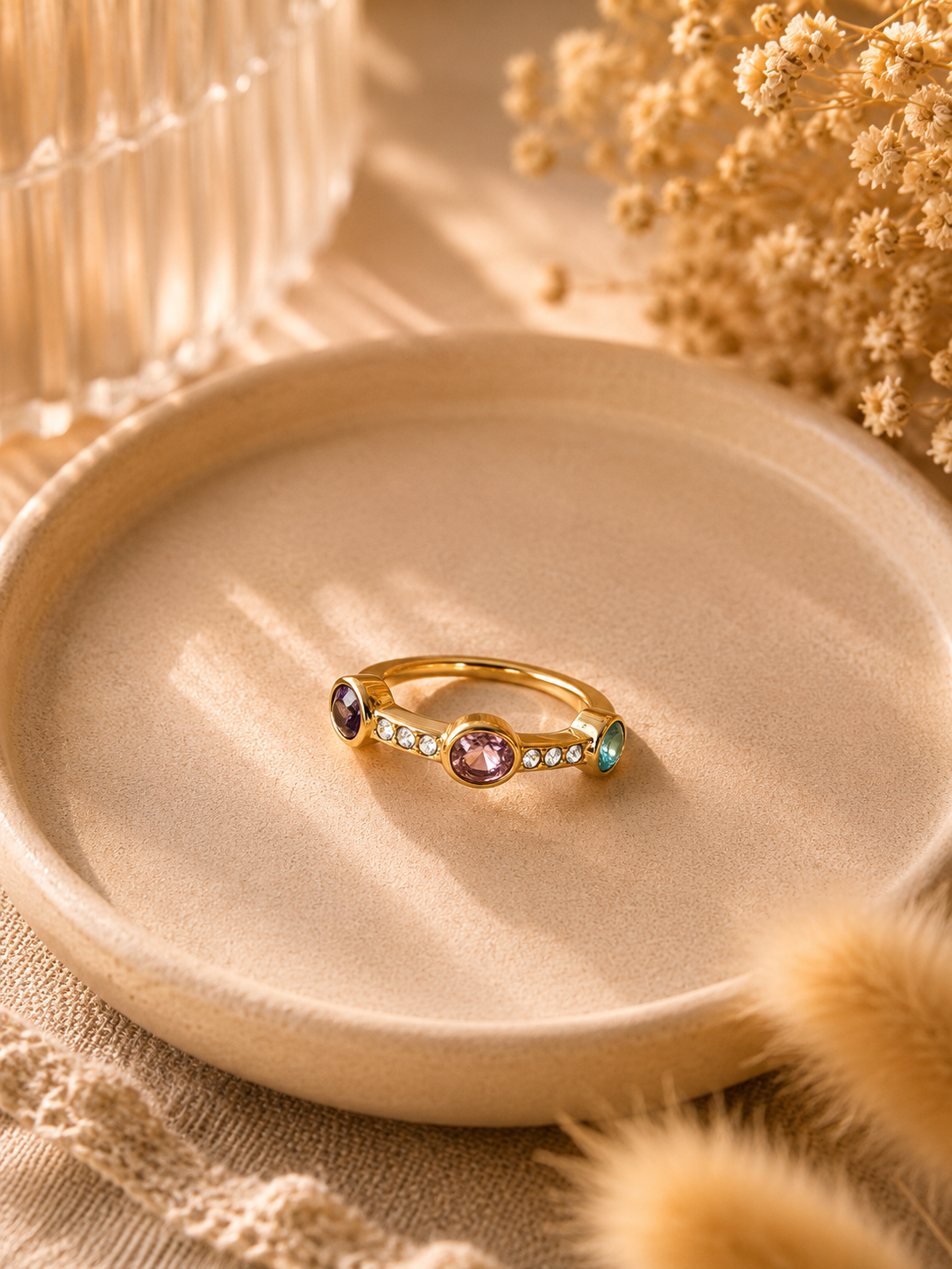 Bague dorée femme élégante - Clarity Collection