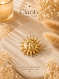 Broche soleil doré - Clarity collection