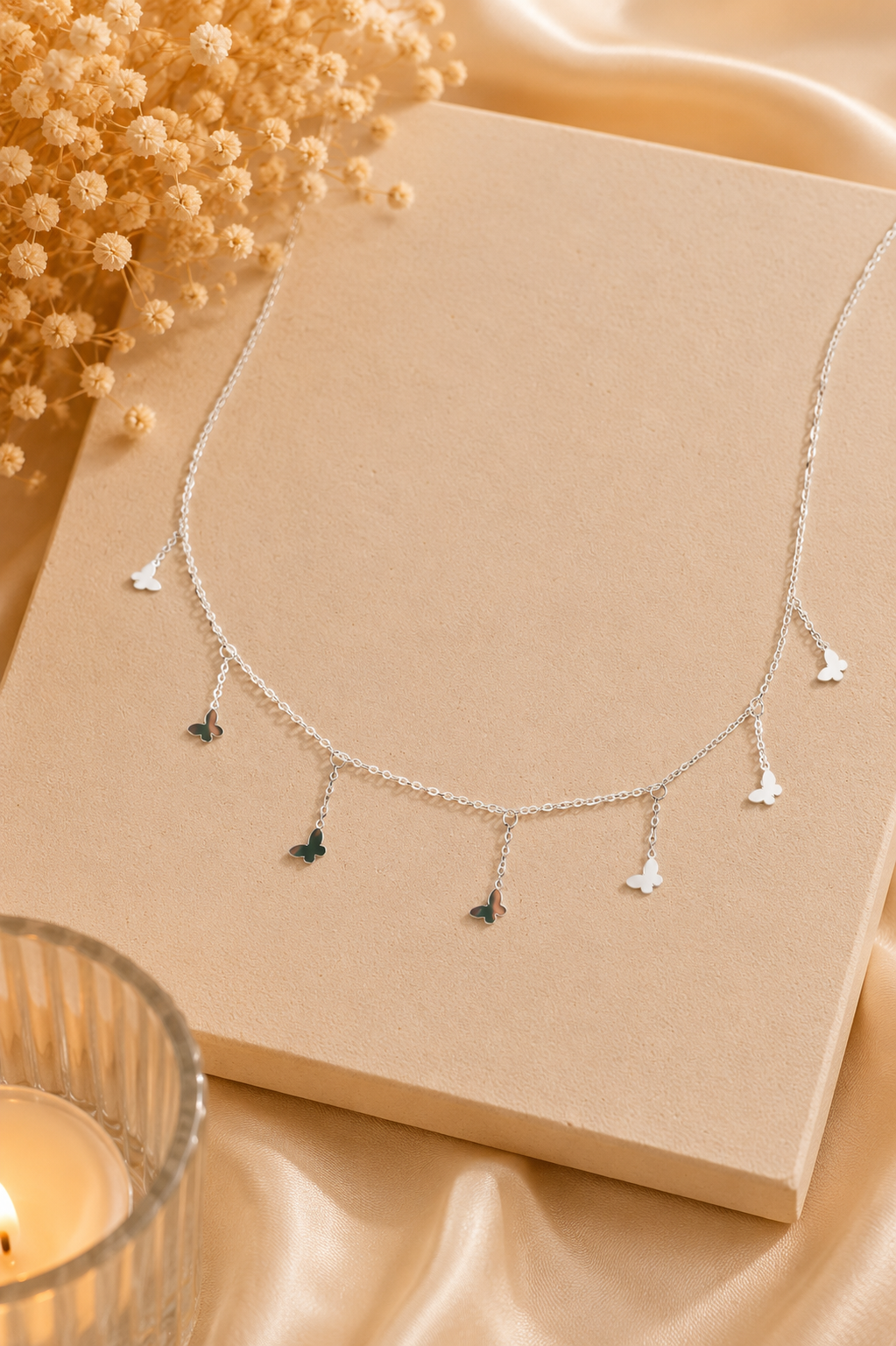 Collier papillon argenté - Clarity Collection